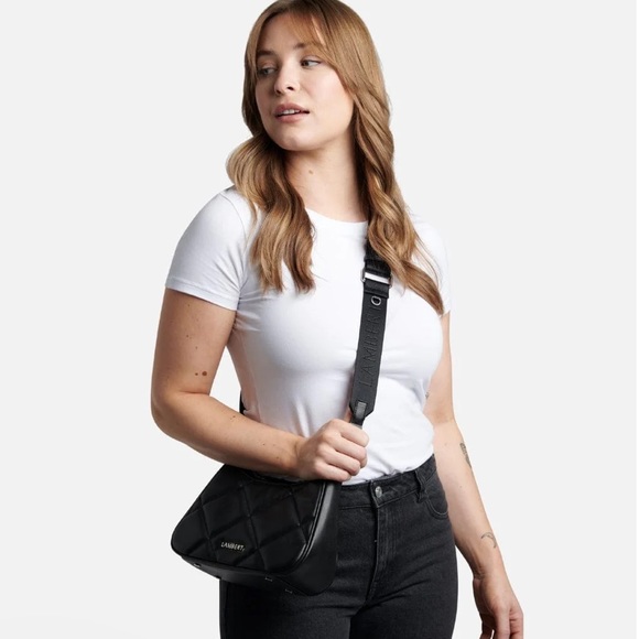 NWT Lambert Andy black quilted vegan leather 3 in 1 bag - Picture 3 of 14